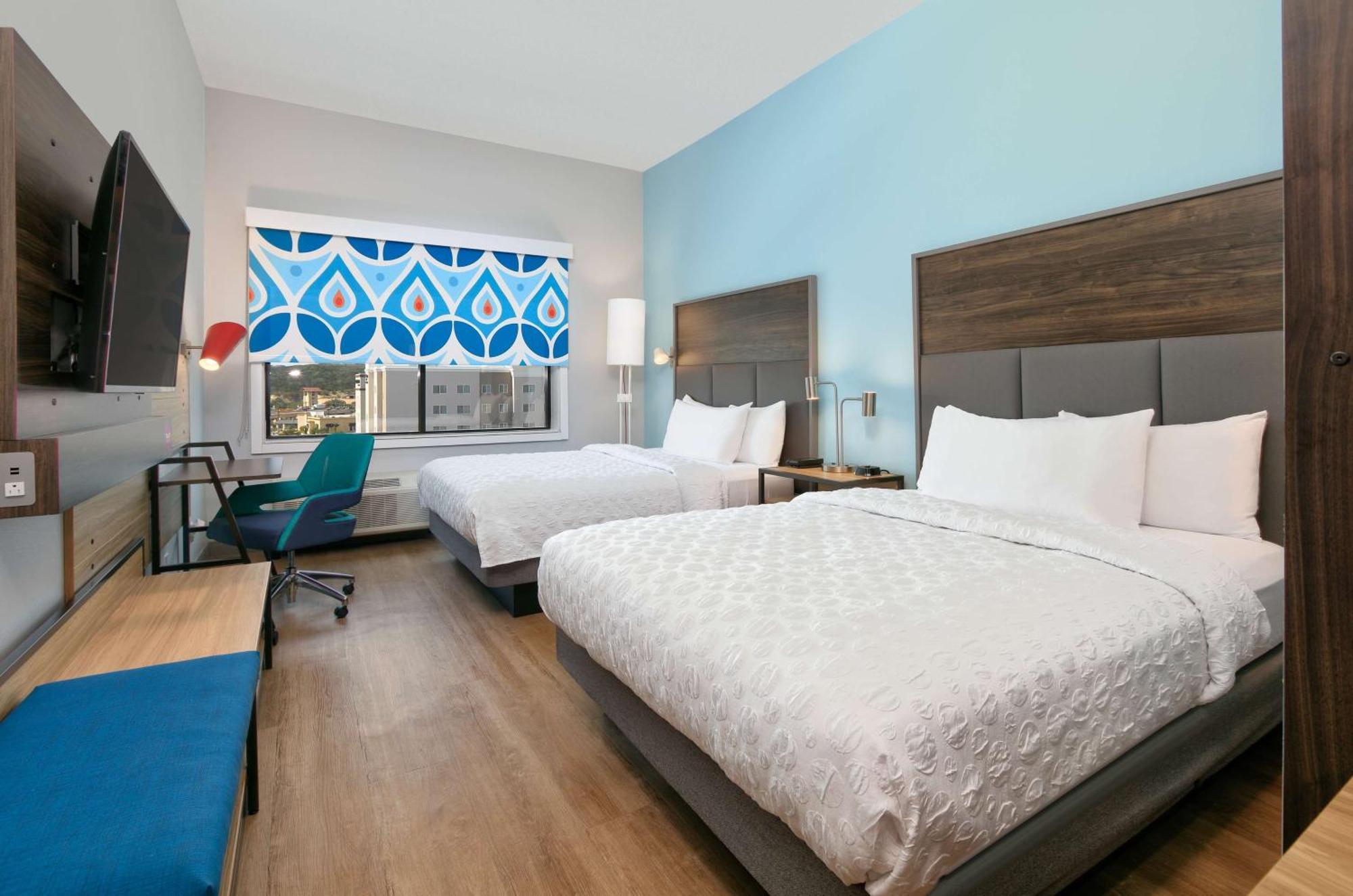 Queen Room with Two Queen Beds and Walk-In Shower